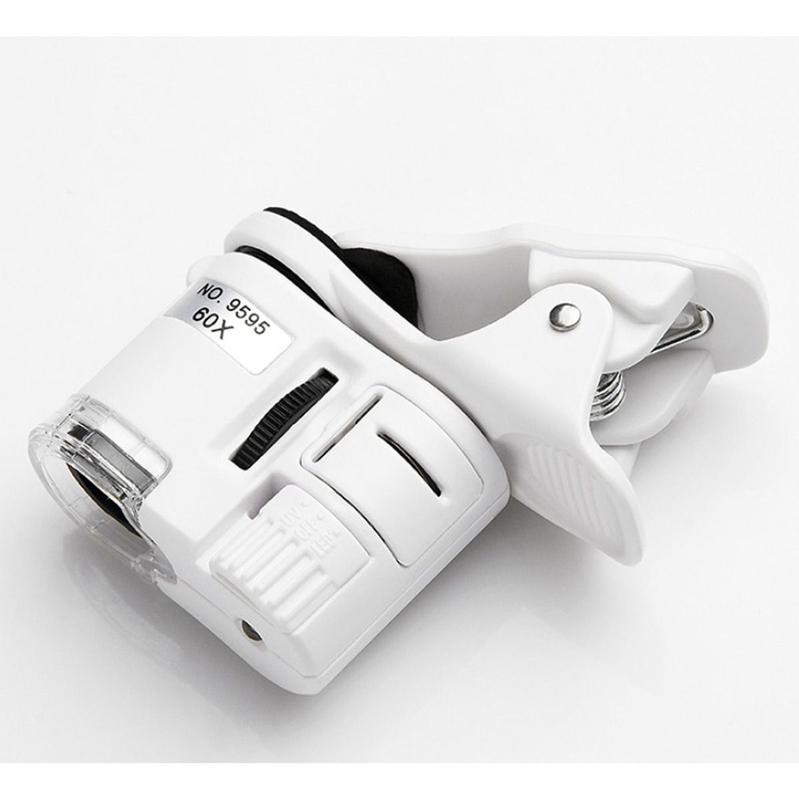 【新品】LYCOPRO SMART MINI Mini Microscópio Lupa Portátil Câmera Zoom Celular Led 60x - Lupa